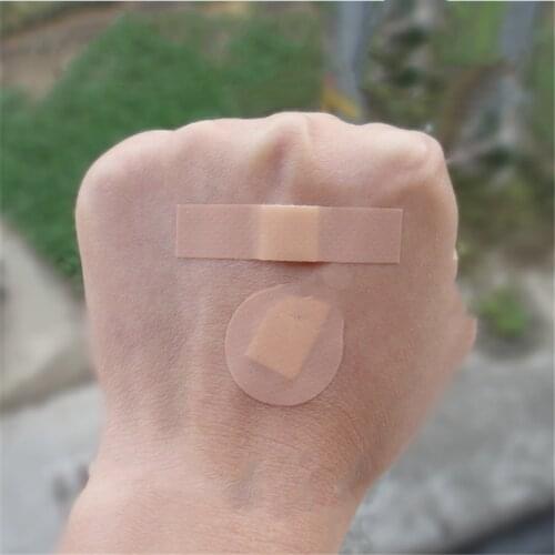 100pcs Bandage Aids Waterproof Breathable Cushion Adhesive Plaster Wound Hemostasis Sticker Band First Aid Bandage