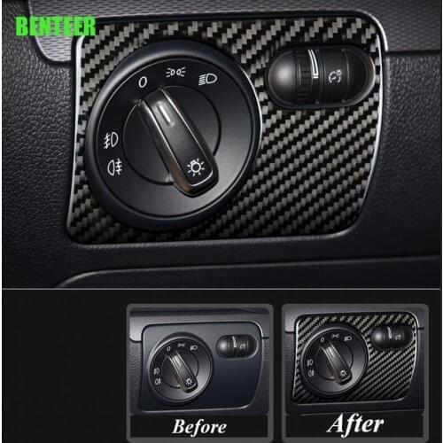 100% Carbon fiber Car Interior decoration sticke For volkswagen VW Golf6 MK6