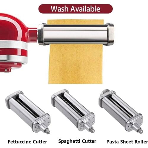 3pcs Pasta Cutters and Rollers Pasta Maker for KitchenAid Stand Mixers Pasta Sheet Roller Spaghetti Cutter Fettuccine Cutter Set