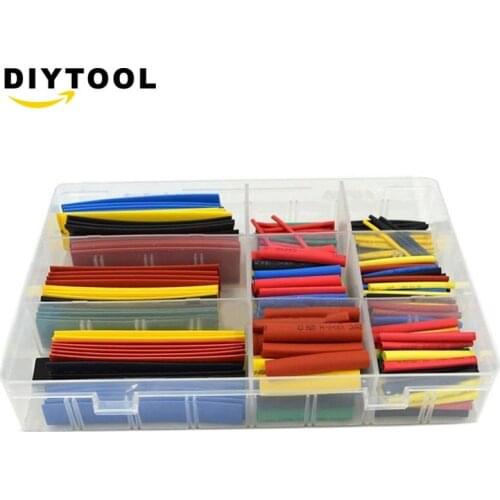 328Pcs Heat Shrink Tubing Assorted Set Electrical Wrap Wire Shrinkable Tube Cable Sleeves 2:1 Polyolefin Multicolor Kit