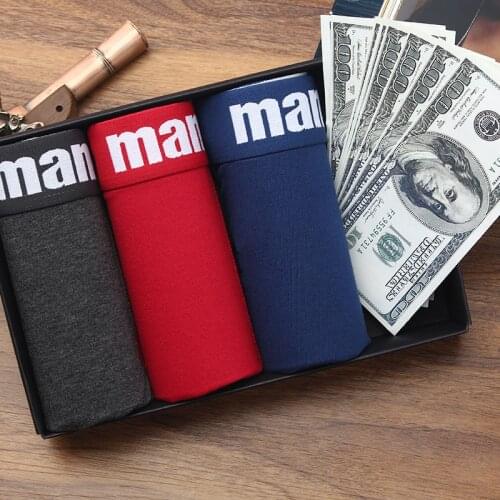 4Pcs/lot Mens Underpants Boxer Breathable Boxer Men Underwear Soft Cotton Boxer Shorts Sexy Boxer Men Panties Calecon Homme