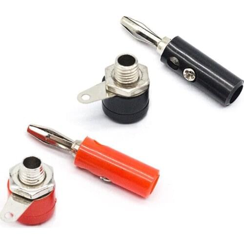 5set Male And Female J072 4mm Banana Plug Male And Female To Insert Connector Banana Pin DIY Model Parts Free Shipping