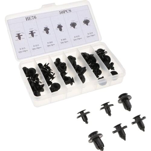 50pcs Car Body Push Pin Rivet Retainer Trim Moulding Clips Assortments Kits
