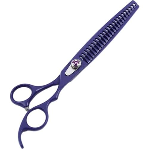 8 Inch Purple Thinning Blunt Pet Scissors Wholesale dog grooming with scissors
