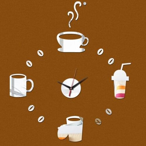 Diy acrylic clock decoration home quartz watch wall clock mirror living room europe brief style large pattern sticker 75-B