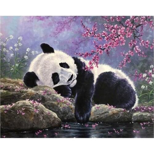 DIY 5D Diamond Painting Panda Animal Mosaic Full Round Diamond Embroidery Cross Stitch Landscape Flower Rhinestones Home Decor