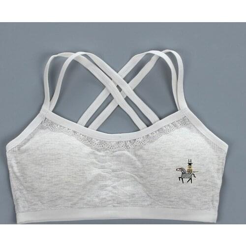 New Children Girl Bra Underwear for Puberty Girls Childrens Tops Printing Waist Kids Underwear Bra Vest Girls Clothing 12-18Y
