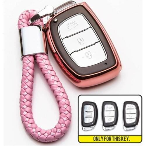 TPU Car Key Cover Case For Hyundai Verna Sonata Elantra Tucson ix25 ix35 i20 i30 i40 HB20 Santa Fe Creta Solaris 2017 i10 Accent