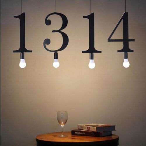 Digital chandelier a single bar restaurant decoration lights clothing store coffee shop milk tea shop front desk lamp