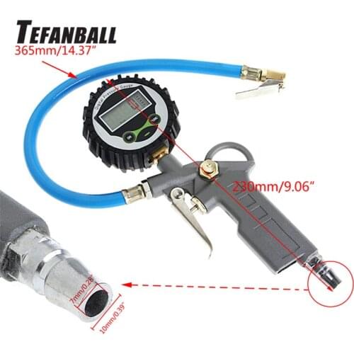 Digital Tire Pressure Gauge Handle Grip Trigger Inflator 220PSI Car Tire Air Pressure Gauge Dial Meter Vehicle Inflation Gun