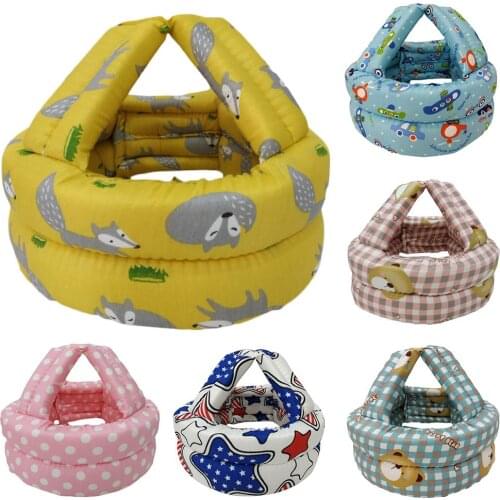 Baby Bear Star Print anti-fall head protective toddler Anti Collision Head Protective Adjustable Hat Safety Helmet headgear