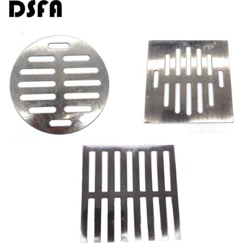 DSFA Square Round Floor Drain Covers Bathroom Supplies Silver Tone Round Stainless Steel Floor Drain Covers