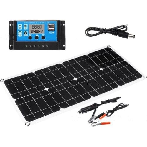 Double USB 40 w Solar Panels With 10A Yacht RV Car Lights To Recharge
