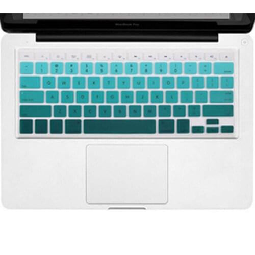 Gradient Green Rainbow US Silicone Keyboard Cover Skin Protector for MacBook Pro air13 15 17 with or without Retina