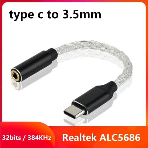 Type C 3.5mm HiFi Earphone Amplifier Headphone Adapter Digital Decoder AUX Converter Audio Cable for Huawei Samsung Xiaomi Meizu