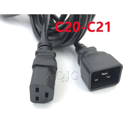IEC32 C20 to C21 Male to C19 Female Power Computer Cable 16A 250V AC Lead Cord For Server PDU/UPS Power Supply Cord 3G1.5mm