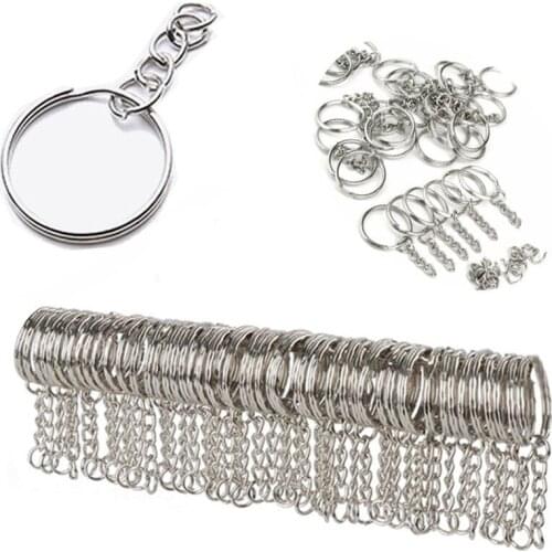 Special Offer Silver Plated Blank Metal Keychain Keyring Cracked Keychain Keyring Ring