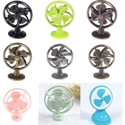 Dollhouse Miniature Accessories Mini Fan Simulation Model Boy Girl Toys For Doll House Decoration