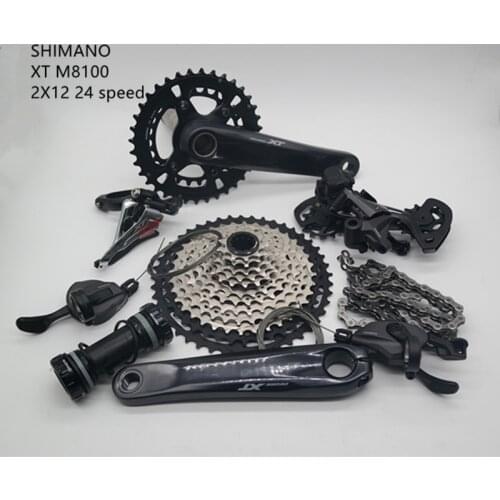 SHIMANO DEORE XT M8100 Groupset 2x12S 24 speed MTB mountain bike derailleur kit 170mm 165mm 175mm M8100 with brake group set