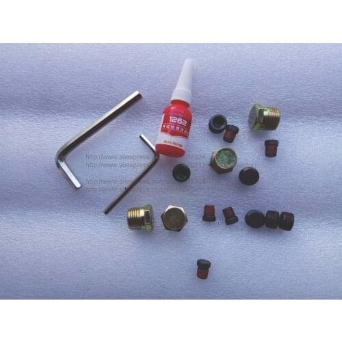 Set of plugs with glue for oil for engine block for YTO LR 4 cylinders series engine , part number