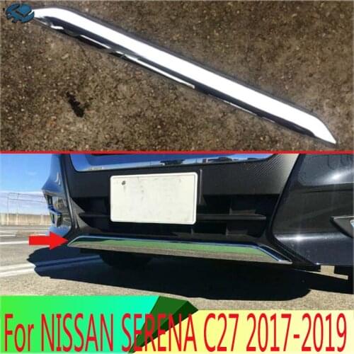 For NISSAN SERENA C27 2017 2018 2019 ABS Chrome Plated Before The Bar Bumper Cover Shield Trim Molding Lower Grille Car Styling