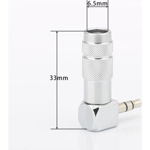New Audiocrast HP006 3.5mm Right Angle Angled Stereo Jack Plug Audio Cable Solder Adapter Terminal