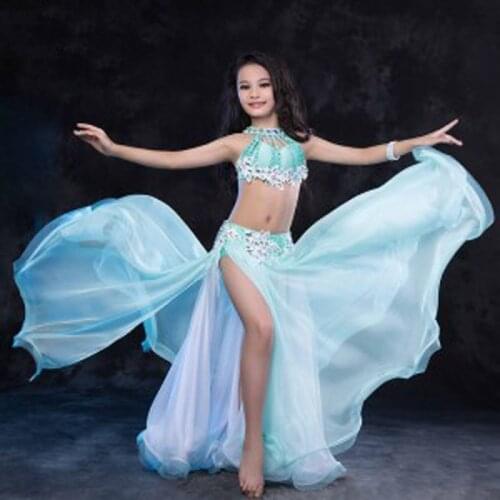 New! Luxury Oriental BellyDance Costumes for kids/child/girls Sexy hand-made Belly Dancing Suits clothes for stage performance