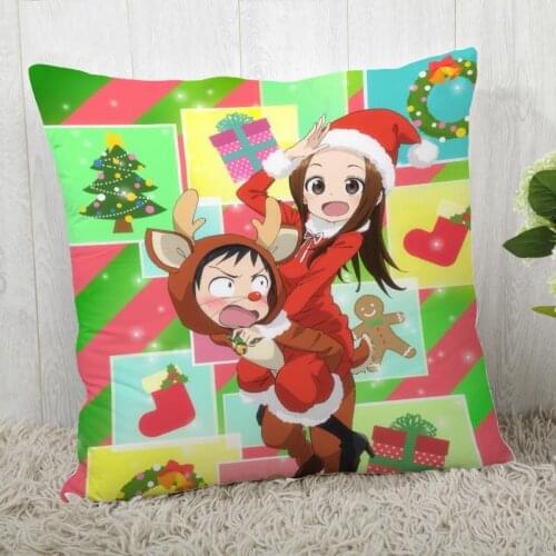 Wholesale 45*45 Pillow Case Cartoon Christmas Print For Wedding Pillow Cover Cartoon Pillowcases