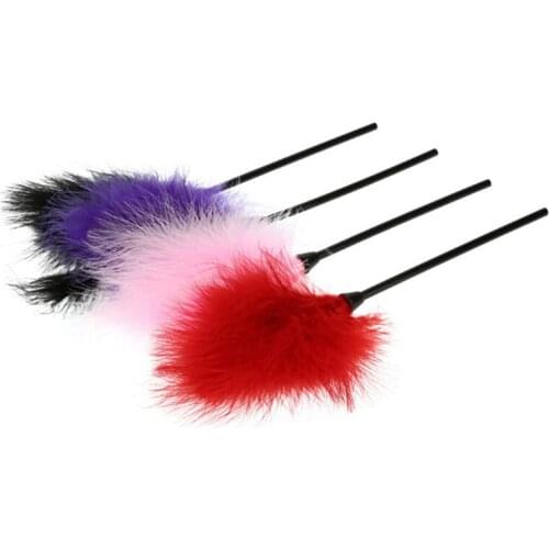 Feather Stick Adult Sex Toys Nipple Labia Stimulate Teasing Interactive Color Fluff Sex Slaves Flirt Toys for Couples