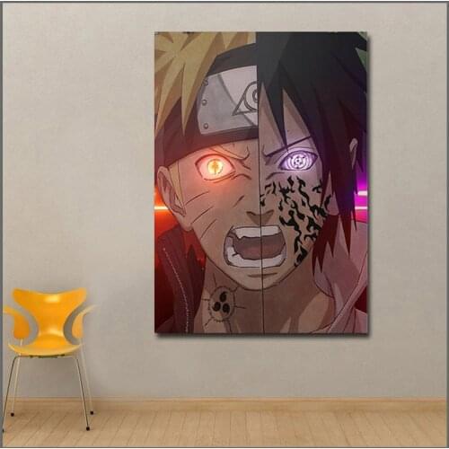 Anime Sasuke And Ninja Manga Poster Canvas Painting Wall Art Decoration Prints Living Room Bedroom Decoration