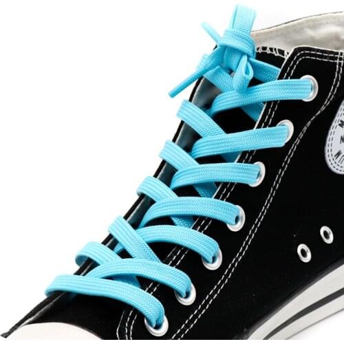 Coolstring 8MM Flat Laces Luxury Shoe Accessory Multi-Solid Color Double Layer Polyester 350 Easy Cord For Custom Drop-Shipping