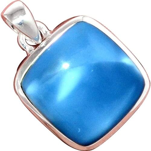 Genuine OWYHEE OPAL Pendant 925 Sterling Silver, Hand Made Women Fine Jewelry Gift