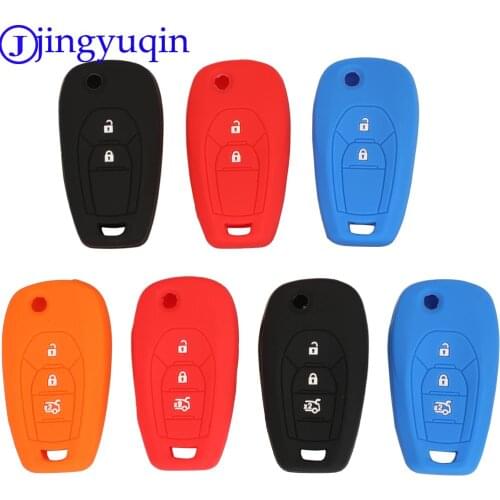 Jingyuqin 3 Button Remote Car Key Shell Fob For Chevrolet Cruze 2014-2018 Car Key Case Folding Flid