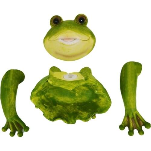 Frog Statue Wild Bird Feeding Basin Resin Handicraft Animals Ornament Garden Courtyard Trees Decoration Supplies