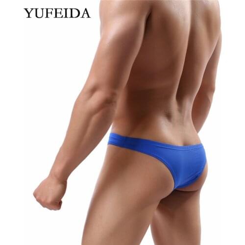 Sexy Men Underwear Mini Briefs Mens Thongs G-string Slip Homme Panties Penis Pouch Jockstrap Breathable Underpants T-back Thongs