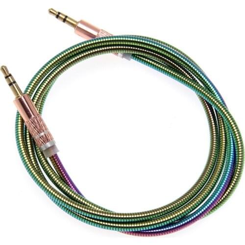 High Quality 3.5MM Audio Cable For Car Speaker Flat 3.5 Jack Male to Male AUX Cable Jack 3.5 Cables For Headphone MP3 500pcs