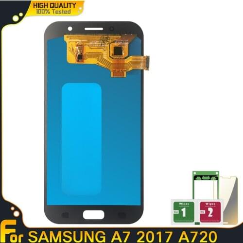 High Quality AMOLED INCELL LCD For Samsung Galaxy A7 2017 A720 A720F A720M LCD Screen Display Touch Digitizer Assembly Parts
