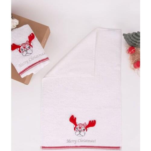 % 100 Cotton 50x70 cm Hand Face Towel Set 2 Pieces