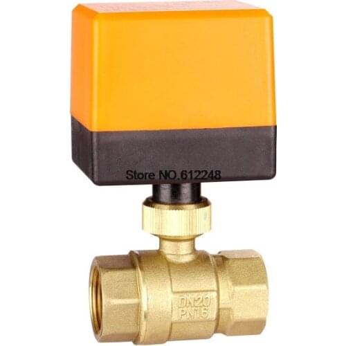 2 Way Motorized Valve DN15 2DN0 DN25 DN32 DN40 DN50 Brass Mini Electric Ball Valve 24V 220V DN15 20 25 32 40 50