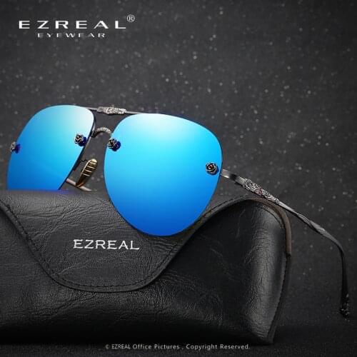 2017 New Brand Fashion Polarized Sun Glasses Frog Mirror Sunglasses Men Sunglass Women Brand Designer, EZREAL Driving Sunglasses