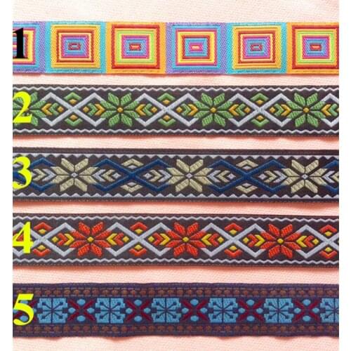 25mm single face geometric style jacquard webbing,5 colors available,XERY-HF160515A