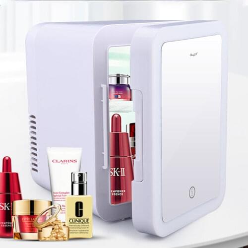 4L/6L Cosmetic Cooler Refrigerator Mini Makeup Fridge for Facial Mask Skin Care Product LED Light Mirror Freezer Warmer Home Car