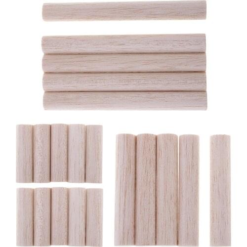 5/10pcs Balsa Wood Dowel 50mm 80mm 130mm Balsa Wood Craft Dowels For DIY Airplane Building Models Woodworking Materials