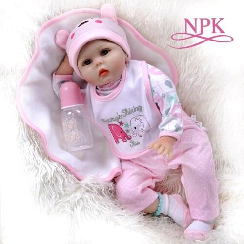 55CM lifelike cute face realistic bebe doll reborn baby soft touch weighted body hand rooted hair high quality doll