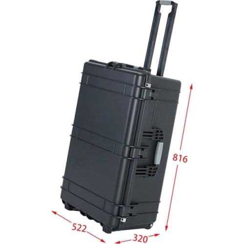 Big size internal 740*460*225 mm high quality wheeled plastic suitcase with full sponge inside