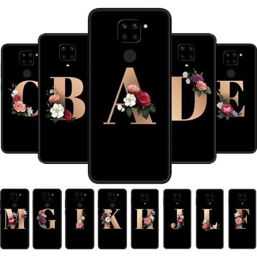 For Xiaomi Redmi Note 9S Case Note 9 Soft Silicon Phone Cover For Redmi Note 9 Pro Back black tpu case Funny Custom name Letter