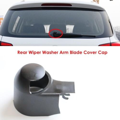 Black Car Rear Wiper Washer Arm Blade Cover Cap For VW MK5 Golf Passat Caddy Tiguan Touran
