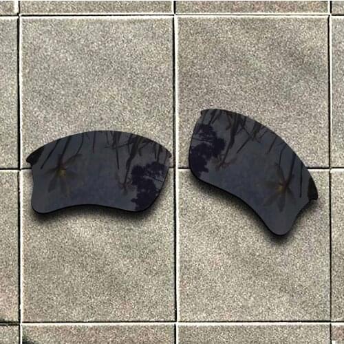 Stealth Black Polarized Sunglasses Replacement Lens for-Oakley Flak Jacket XLJ Frame 100% UV Protection Good Fitness