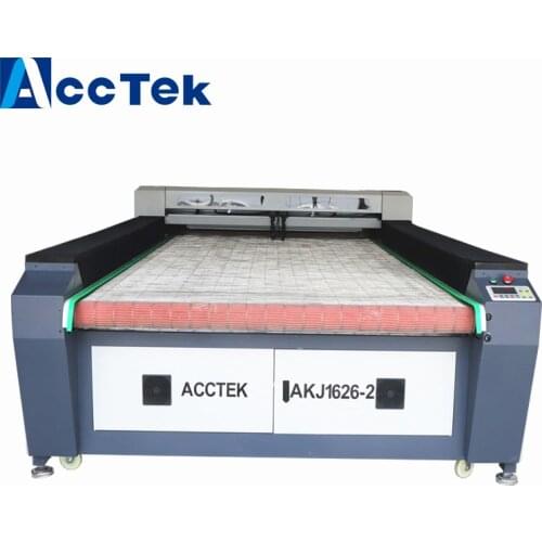 Double laser heads 1626 automatic feeding system co2 laser cutting machine for fabric laser cutter price