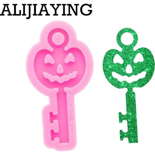 DY0569 Super Glossy Halloween Pumpkin Keychain Silicone cat Mold Epoxy Craft Molds DIY Polymer Clay Resin Crafting Mould